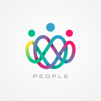 People logo design, Community human Logo template, illustration vector