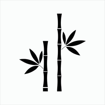 Bamboo icon illustration on white background vector