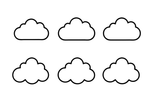 Minimalist cloud icon. vector