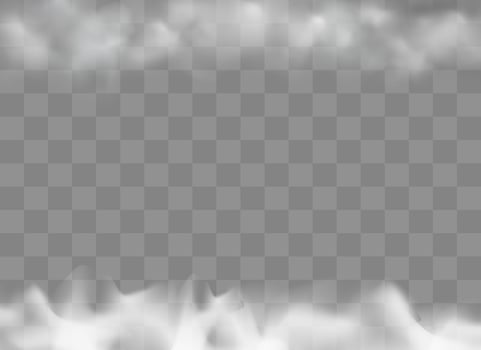 Fog or smoke isolated transparent special effect. vector