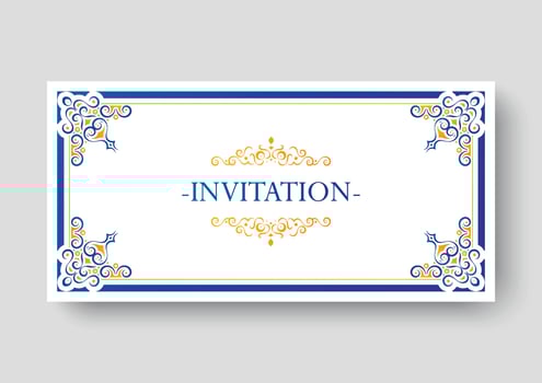 Colorful invitation background style ornamental pattern vector