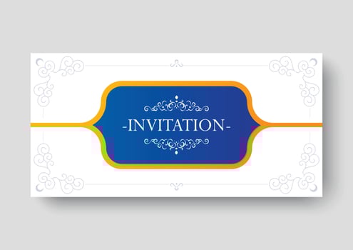 Colorful invitation background style ornamental pattern vector