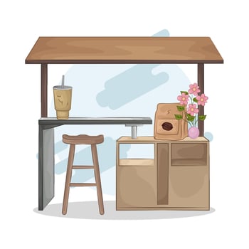 bar Table and Stools vector