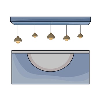 home bar table illustration vector