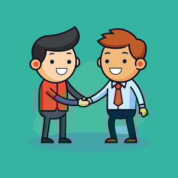Partnership Handshake Design vector