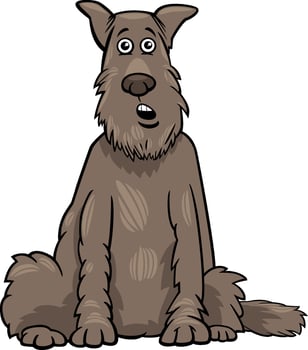 schnauzer dog character cartoon illustration vector