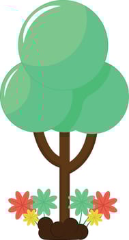 Vibrant Spring Tree vector