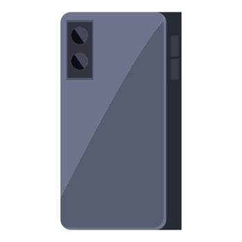 Back view of modern smartphone with double camera vector