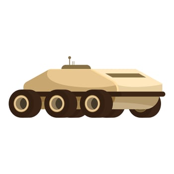 Large exploration rover vehicle moving on six wheels vector