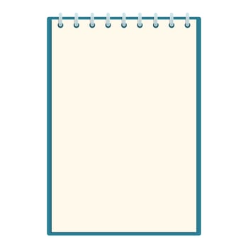Blank notepad with spiral binding for taking notes and ideas vector