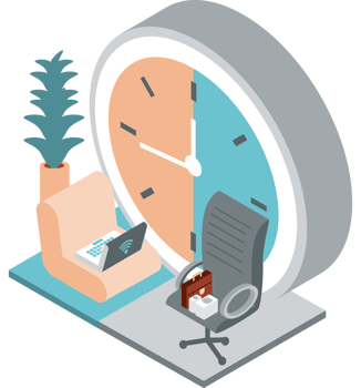 hybrid work full time png
