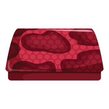 Red clutch bag for women featuring an abstract pattern vector