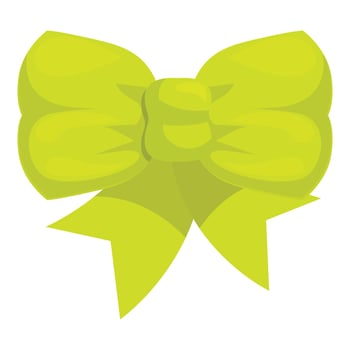 Big green bow adding a touch of elegance to your designs vector