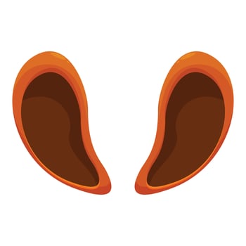 Cartoon animal ears listening and hearing vector