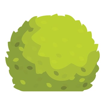 Green bush growing on ground for landscaping vector
