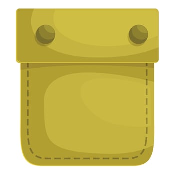 Khaki pocket with buttons is attached to some clothes vector