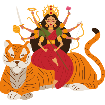 Durga the goddess of power and strength png