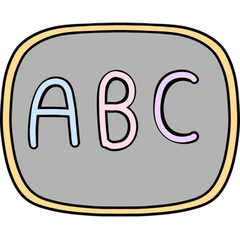 Retro groovy pastel abc blackboard clipart Trendy cartoon doodle drawing back to school art illustration png