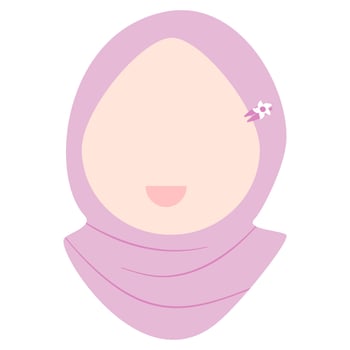A girl wearing hijab vector