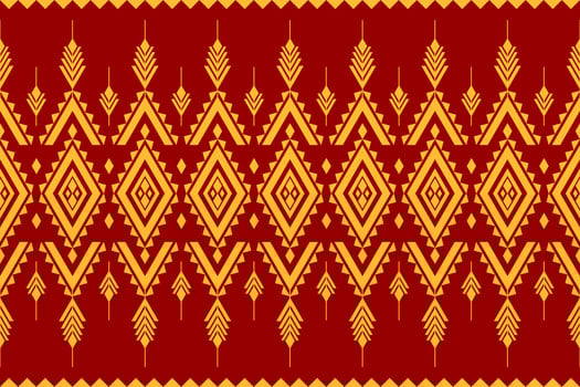 Geometric ethnic seamless pattern traditional. Red carpet tribal style. American, Mexican style. Design for background, wallpaper, illustration, fabric, clothing, textile, batik, embroidery. vector