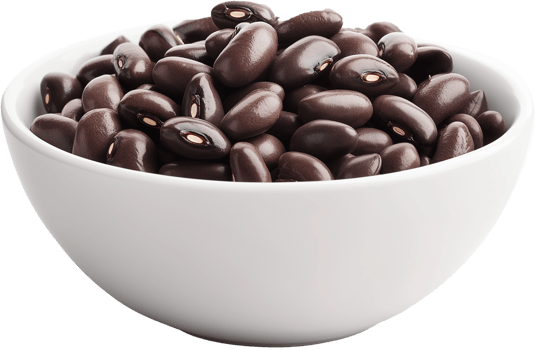 Velvet bean vegetable isolated, Tropical Legume Clipart - Velvet Bean seeds in white bowl illustration png