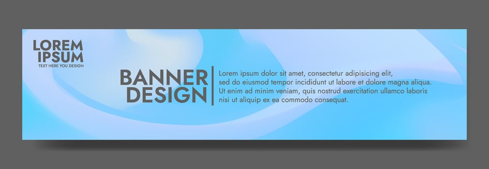 blue blurred smooth liquid waves abstract banner vector