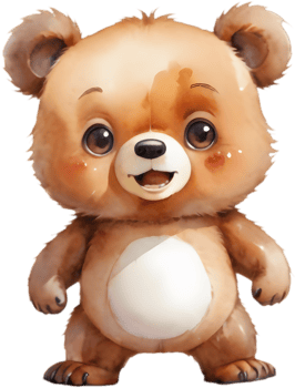Cute Bear Clipart for Social Media. . png
