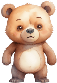 Adorable Bear Clipart for Childrens Designs. . png