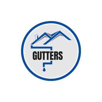 Gutters Home Repair Service Logo vector