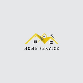 Gutters Home Repair Service Logo vector