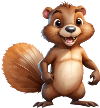 Sweet Beaver Character for Digital Use. . png