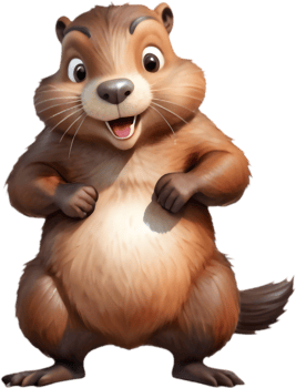 Friendly Beaver Cartoon Character Download. . png