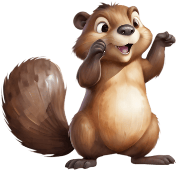 Cute Beaver Clipart for Digital Projects. . png