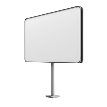 3d steel sign board isolated on transparent background, Ai image png