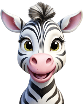 Cute Zebra Graphics for Kids Websites. . png