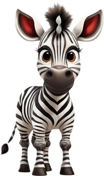 Lovely Zebra Clipart for Educational Resources. . png