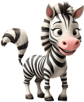 Fun Zebra Illustration for Crafting Ideas. . png
