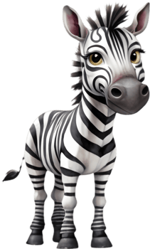 Charming Zebra Design for Kids Apparel. . png