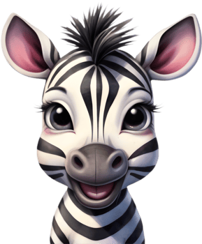 Fun Zebra Design for Educational Posters. . png