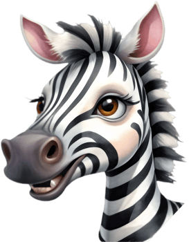 Playful Zebra Clipart for Creative Use. . png