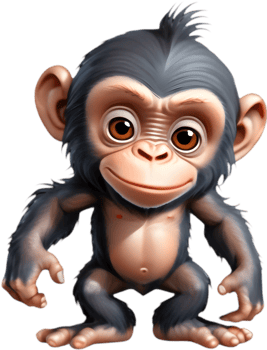 Fun Cartoon Chimpanzee Clipart Collection. . png