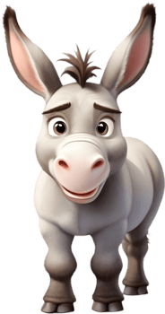 Delightful Cartoon Donkey Clipart for Scrapbooking and Paper Crafting. . png