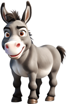 Funny Cartoon Donkey Clipart for Novelty Items and Gag Gifts. . png
