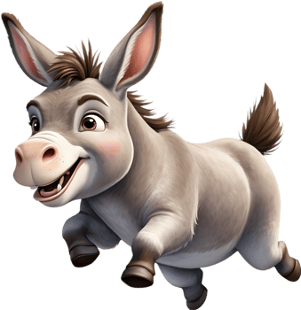 Engaging Cartoon Donkey Clipart for Social Media and Digital Content. . png