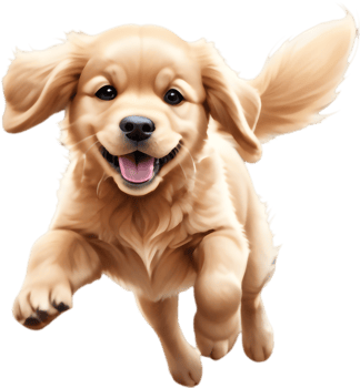 Golden Retriever Clipart for Pet Training Materials. . png