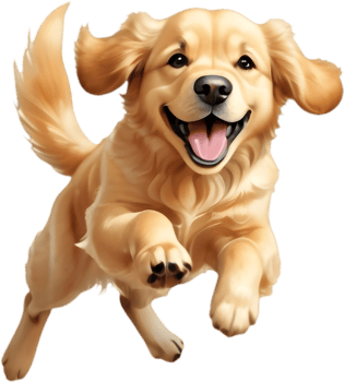 Playful Golden Retriever Clipart for Pet Lovers. . png
