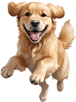 Golden Retriever Clipart for Pet Care Flyers. . png