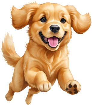 Golden Retriever Clipart, Ideal for Pet Blogs. . png