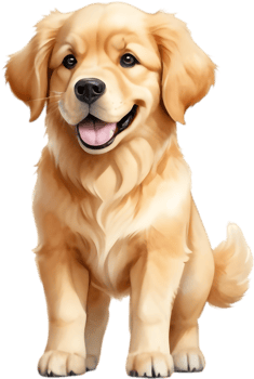 Golden Retriever Clipart for Fun Designs. . png