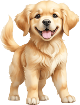 Cute Golden Retriever Clipart for Your Projects. . png